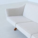 Illum Wikkelso model ML-140 three-seater sofa Laursen Denmark 1960