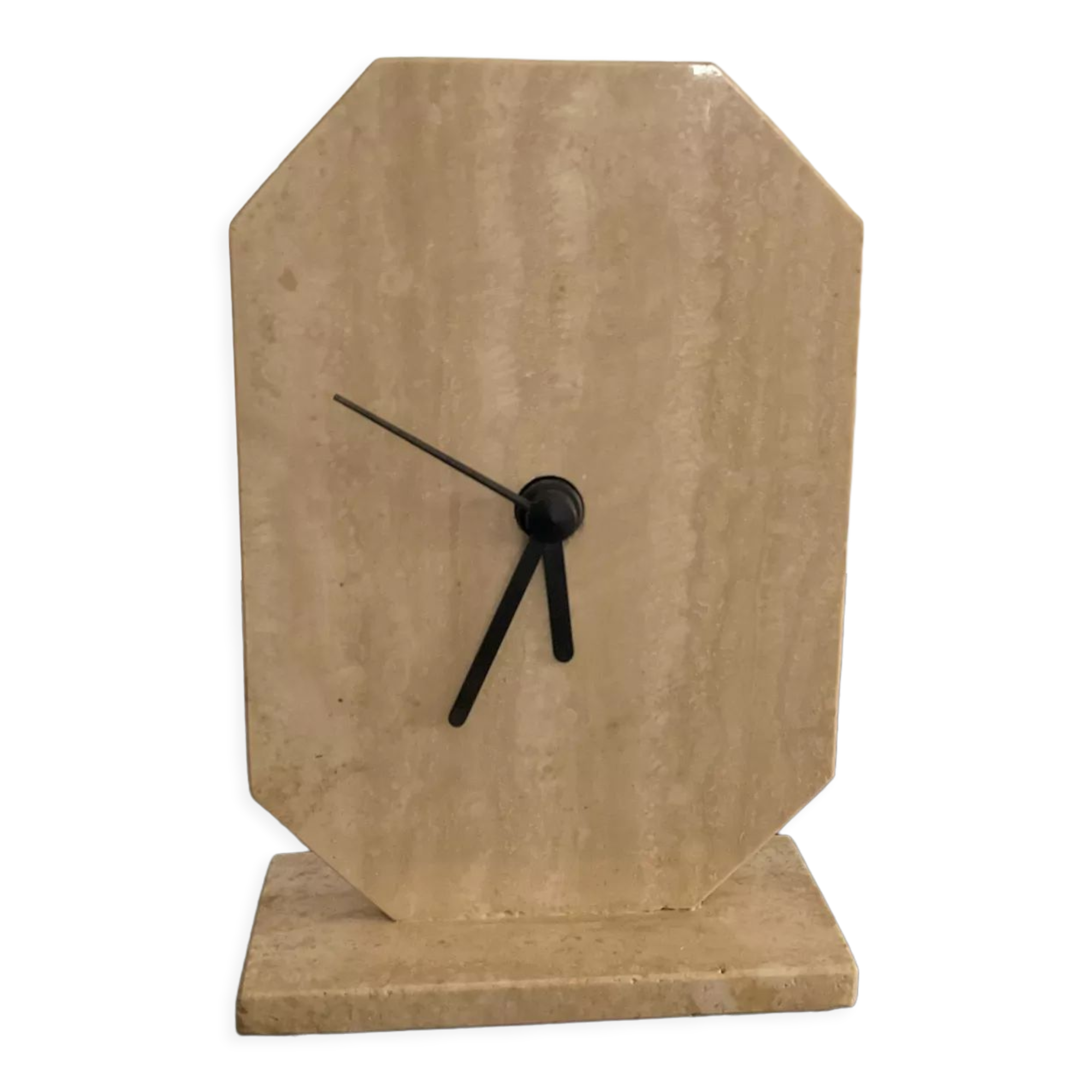 Travertine clock from the 70s