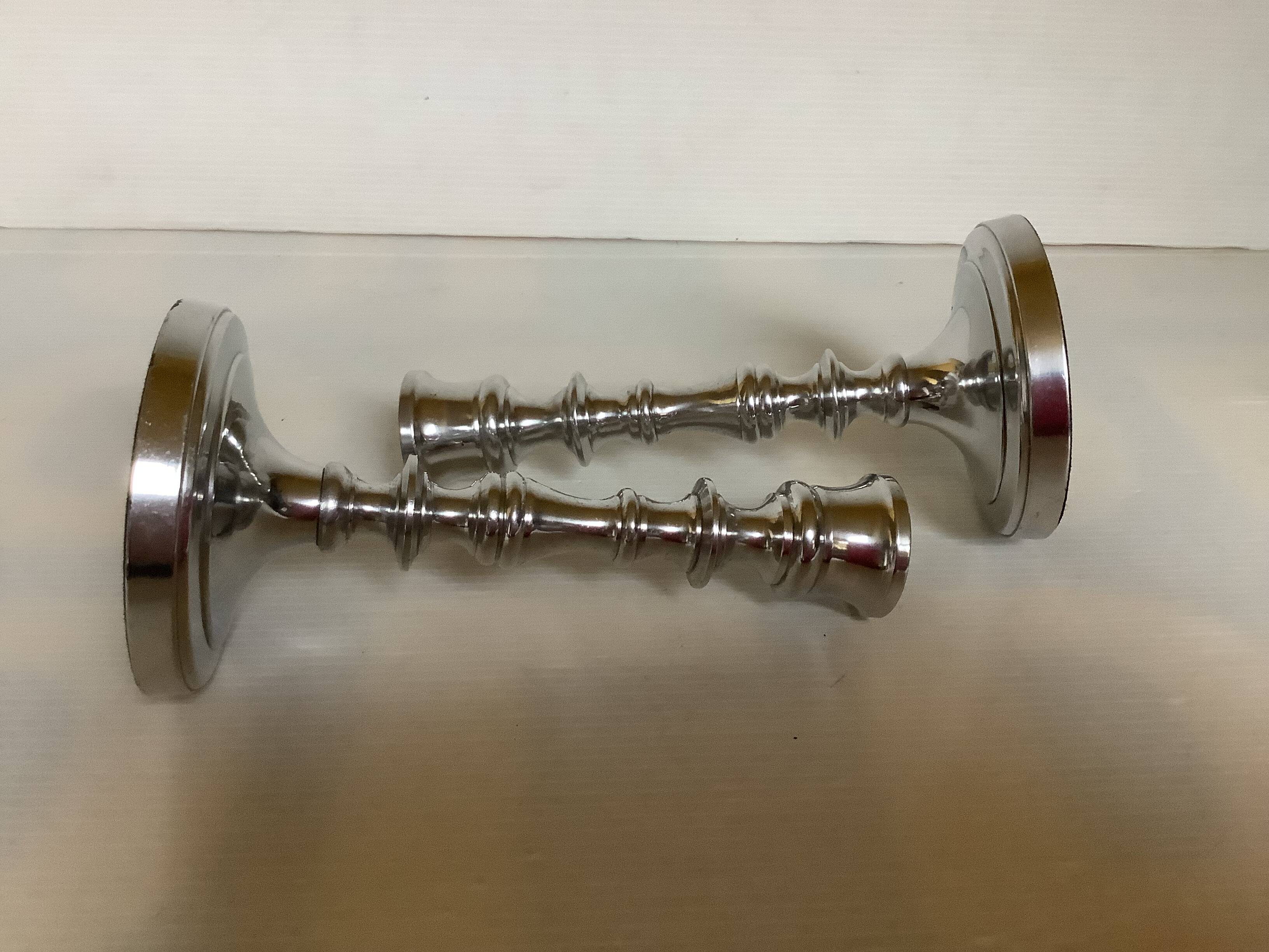 Pair of silver candlesticks