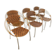 Series of 6 garden armchairs and patio Scoubidou', Italian Vintage Design 1950s