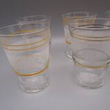 Set of 6 vintage glasses from the 50's/60's