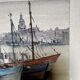 Watercolour Le Croisic port with boats