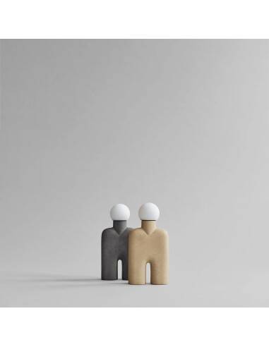 Dark grey table lamp, ceramic, contemporary work.