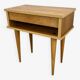 Table de chevet vintage bois blond, années 60