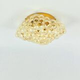 Plafonnier en verre ambré à bulles du milieu du siècle par H. Tynell pour Limburg, années 1970
