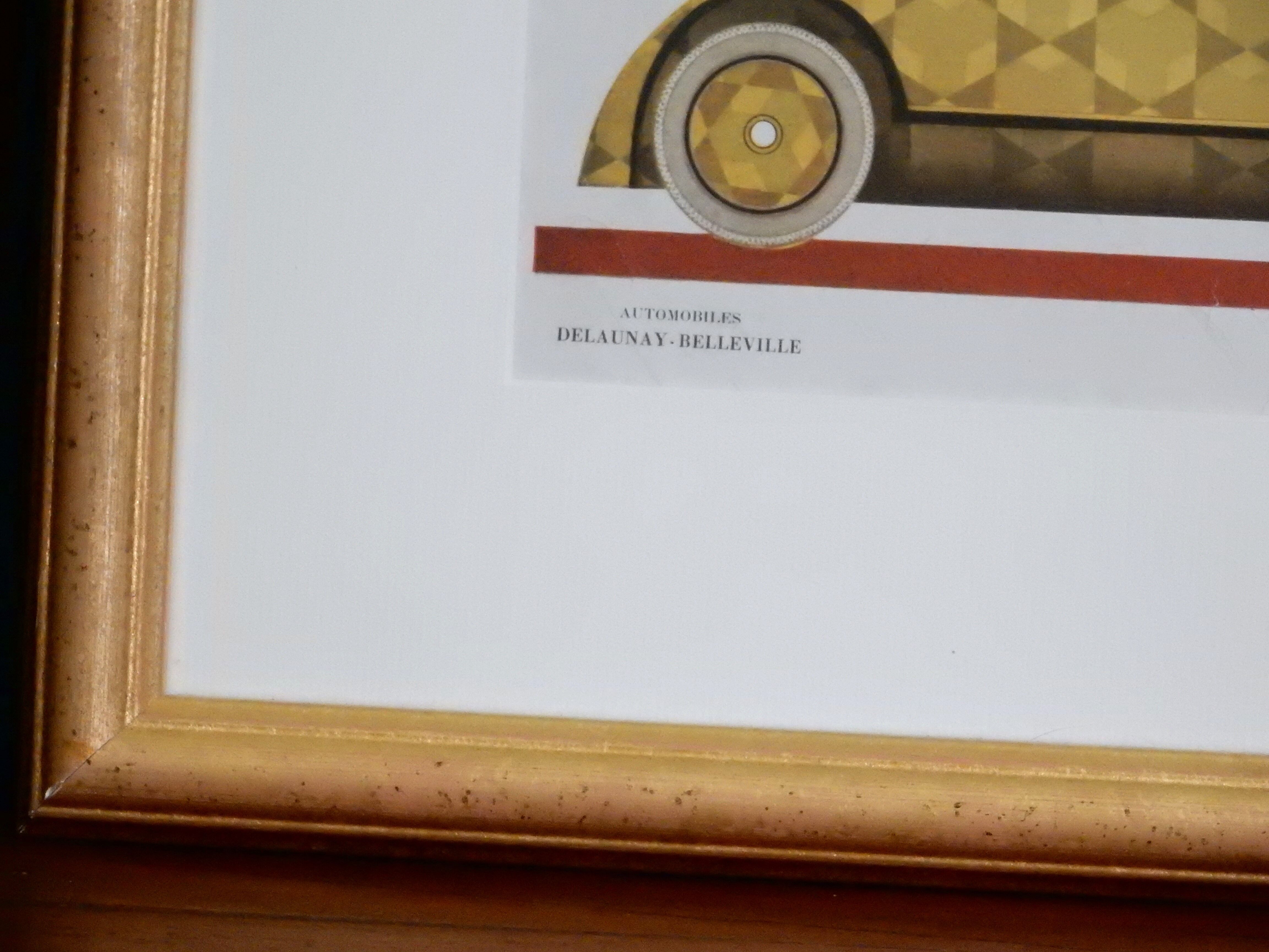 Art Deco illustration luxury car Delaunay Belleville by Charles Martin in 1924