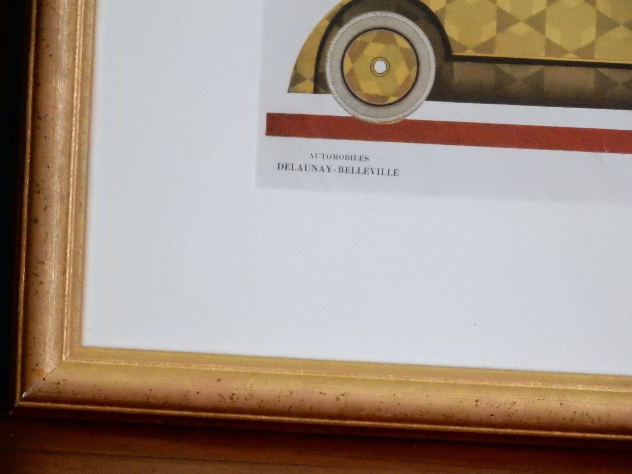 Art Deco illustration luxury car Delaunay Belleville by Charles Martin in 1924