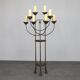 Candélabre de sol unique, forgé à la main, Pays-Bas, vers 1925-1938