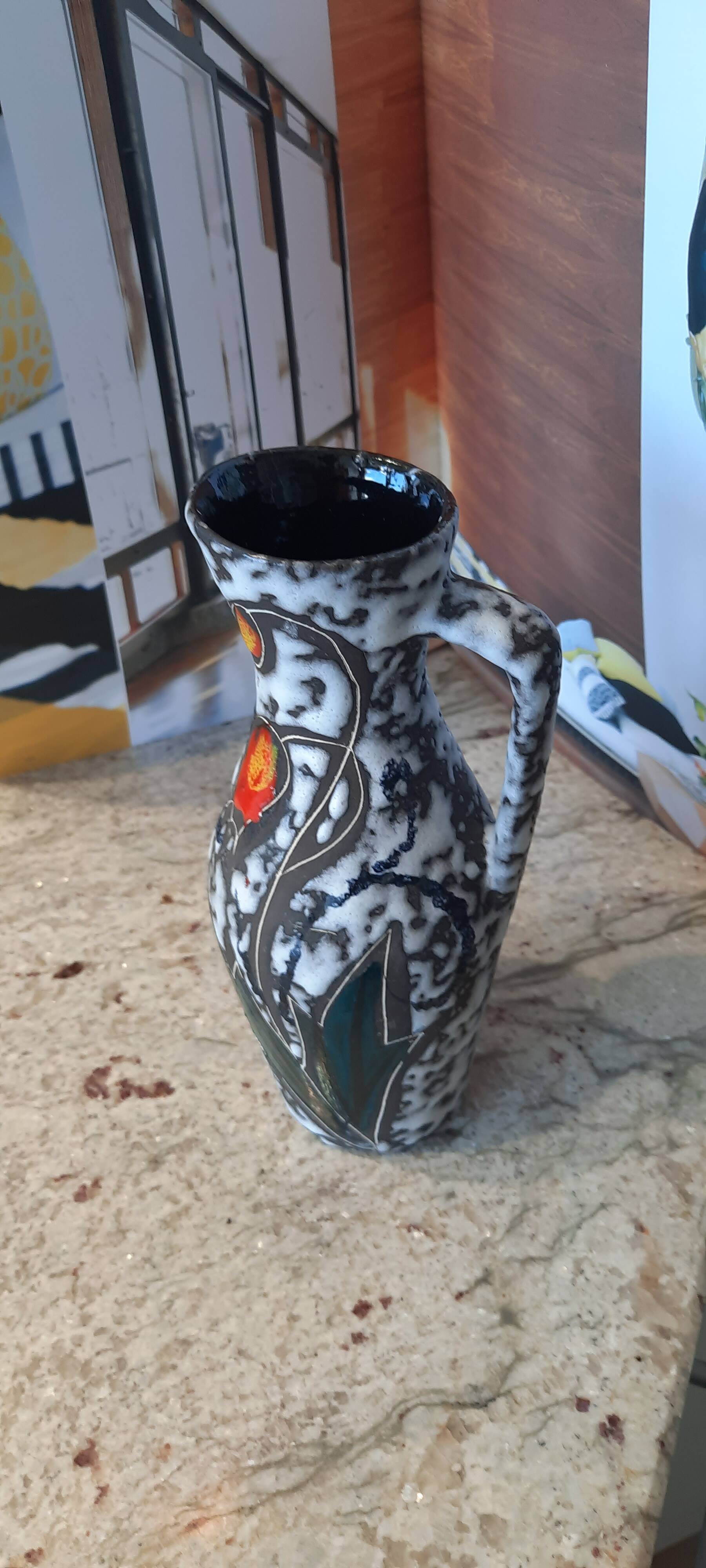 Fat lava ceramic vase Numbered Germany Vintage