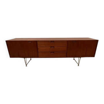 Enfilade teck et laiton Modulus de William Watting pour Fristho NL 1950s