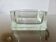 Glass slab, ashtray, pocket emptier, signed LUMAX, 1940s 50s.