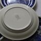 Set of 6 flat plates Villeroy and Boch, blue Rusticana model, vintage