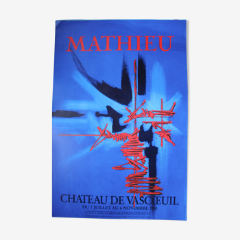 Affiche de peintre de galerie de Mathieu de 1983