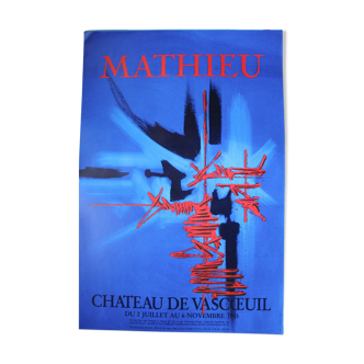 Affiche de peintre de galerie de Mathieu de 1983