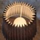 Turned wood table lamp