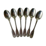 6 Alfenide/Christofle mocha spoons