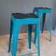 Paire de tabourets de bar industriel