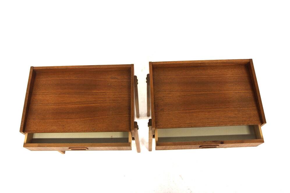 2 Scandinavian teak bedside tables, Sweden, 1960