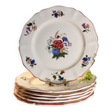 Set of 6 Agreste Sarreguemines plates