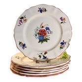 Set of 6 Agreste Sarreguemines plates