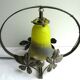 Art Nouveau table lamp, chestnut deco, tulip glass paste Muller Degué