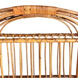 Wicker newspaper rack, Scandinavian style, Denmark, 1970s