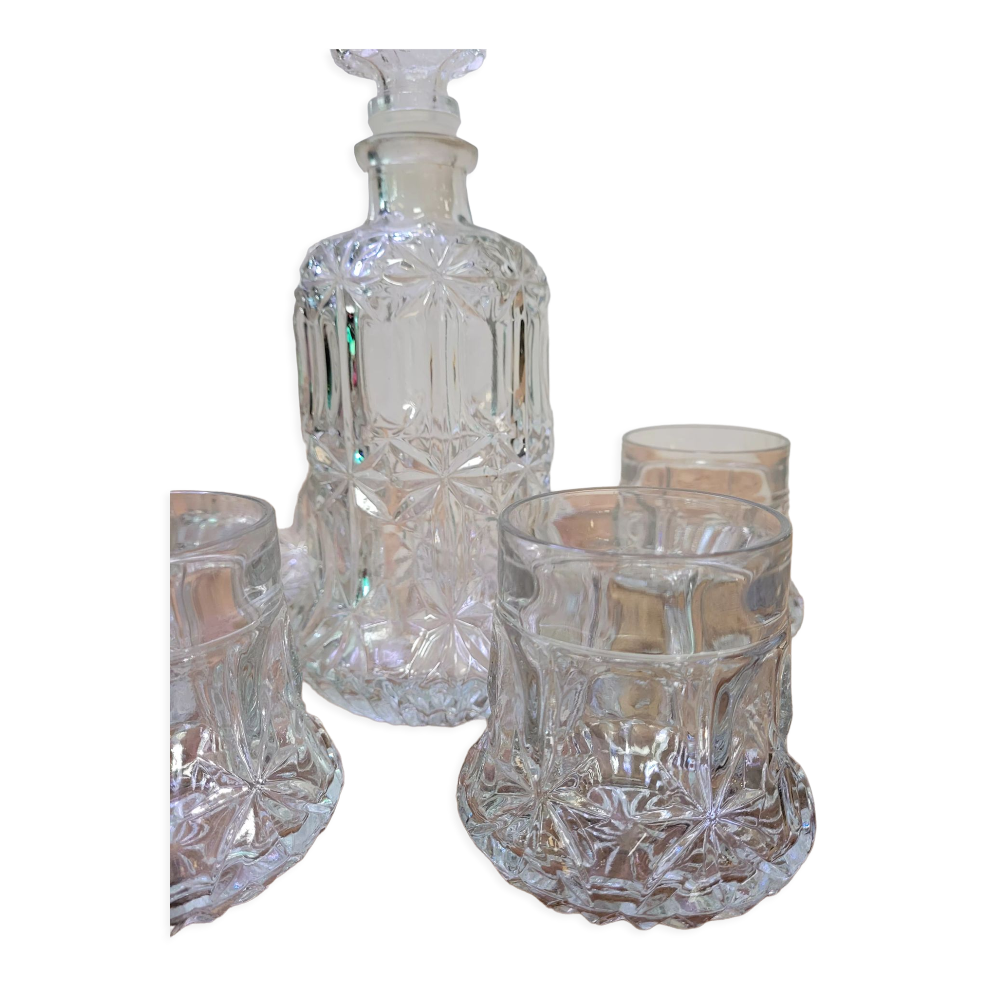 Whisky decanter with 6 glasses