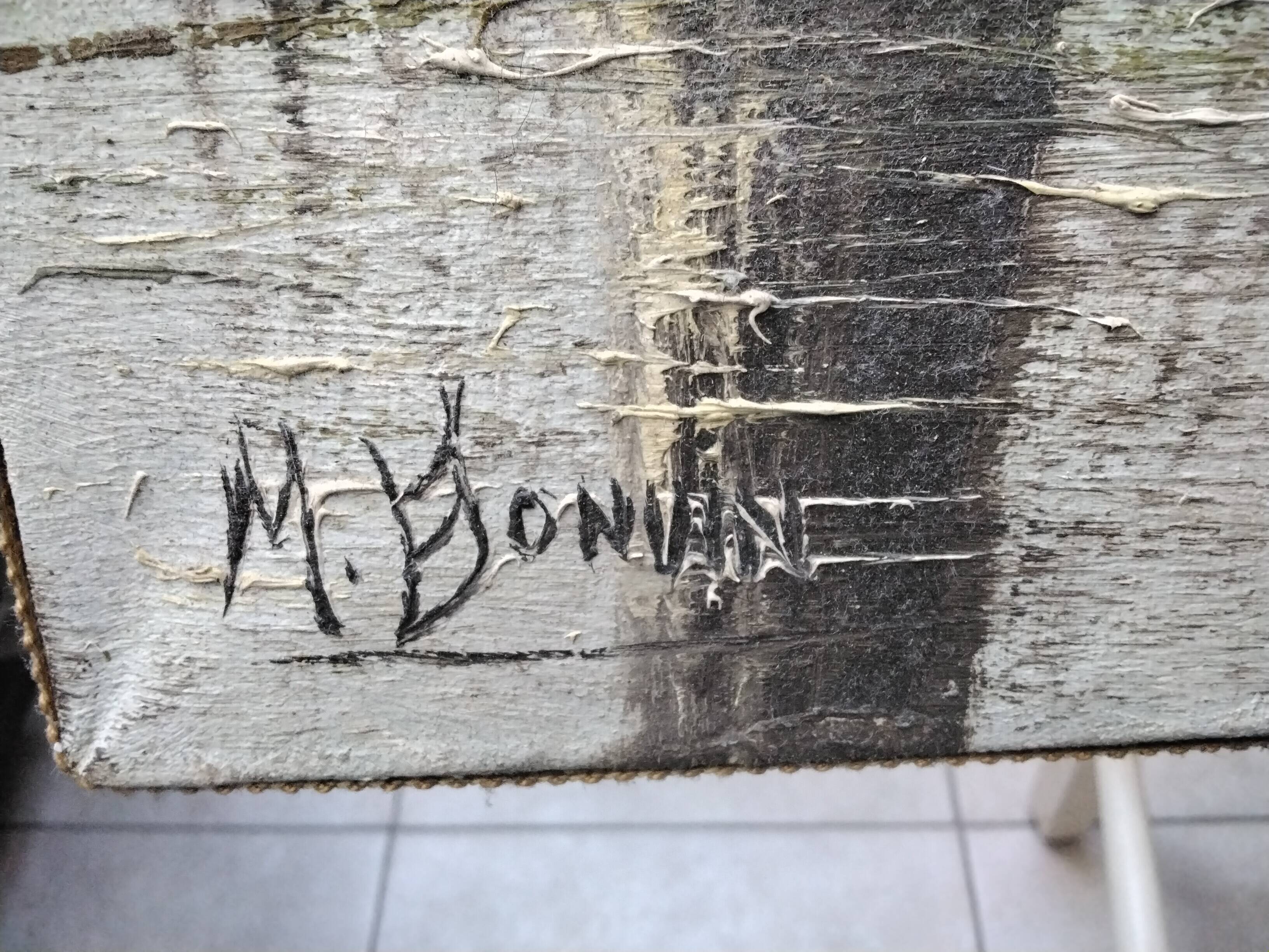 Vintage painting signed M. Bonvin