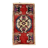 Small Vintage Turkish Rug 92x49 cm, Short Runner, Tribal, Shabby, Mini Carpet