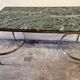 Brass coffee table with Alpine green veined marble top - 1960