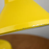 Adjustable Desk Lamp in Yellow Painted Metal and Chrome-Plated Spiral Arm from TEP, 1970s