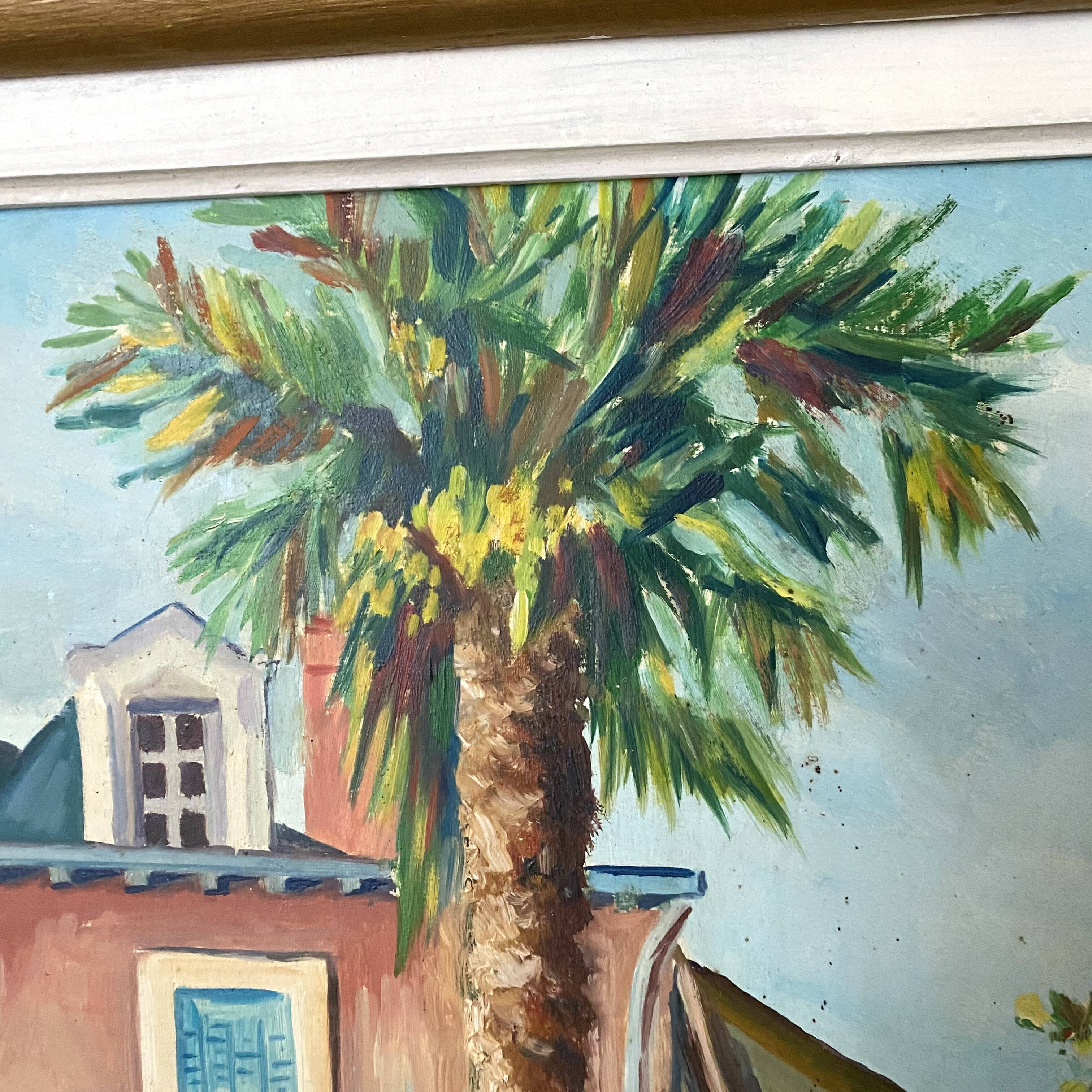 Grande toile encadrée maison ensoleillée