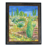 Vintage landscape painting