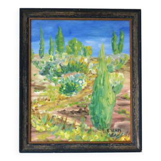 Vintage landscape painting