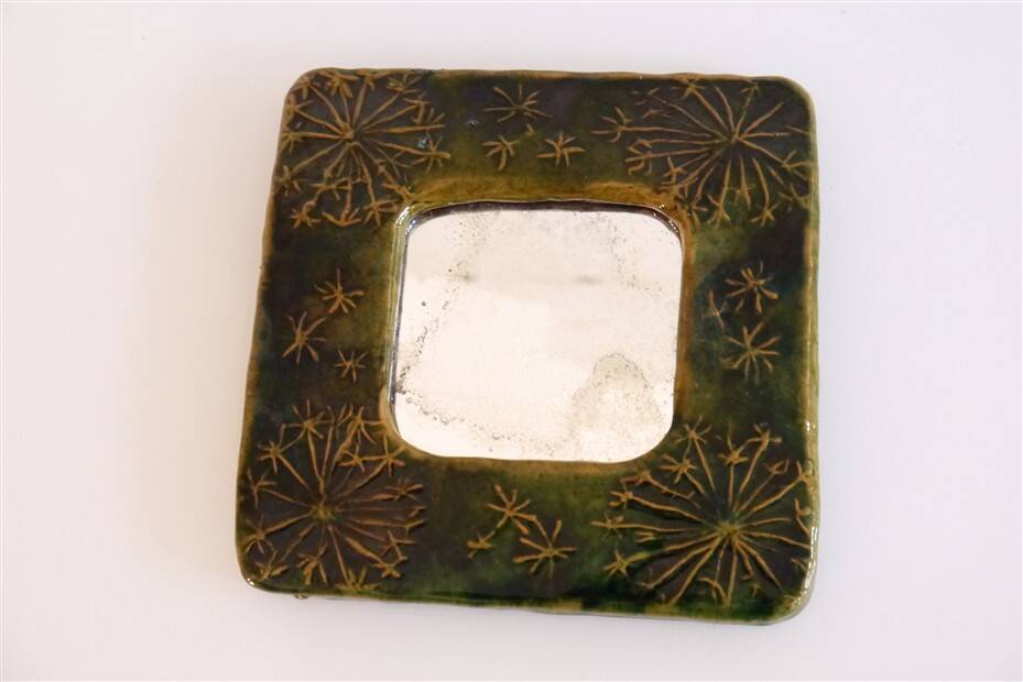 Scandinavian ceramic mirror 1960