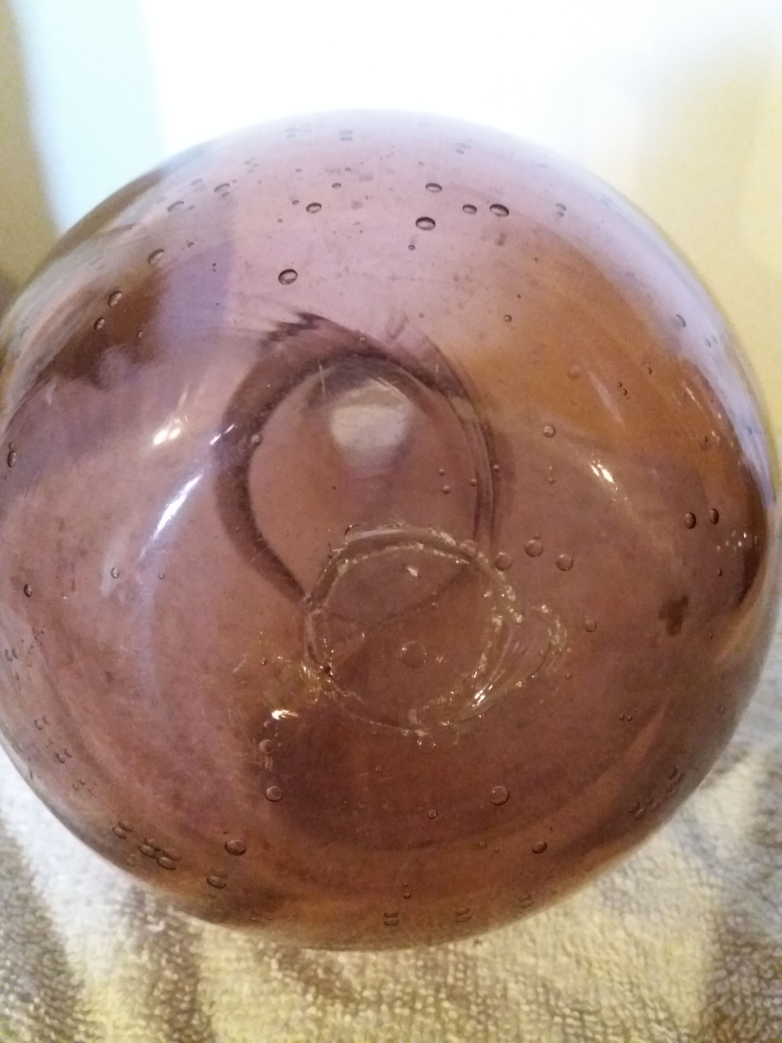 Biot bubble glass vase