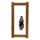 80s pine mirror