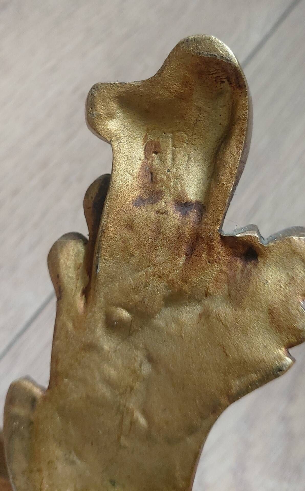 Pair of original antique bronze wall sconces.