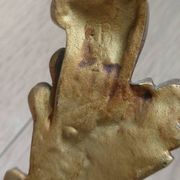Pair of original antique bronze wall sconces.