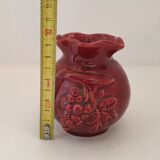 Vase en céramique bordeaux Vallauris