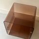 Side table/bedside table in smoked plexiglass, M.Dumas for Roche Bobois 1970