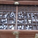 Printing cabinet 16 drawers with these lead letters