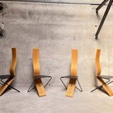Series of 4 Chairs by Pietro Arosio for Airon 1980