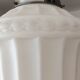 Art deco pendant lamp from the 50s in opaline and chrome metal