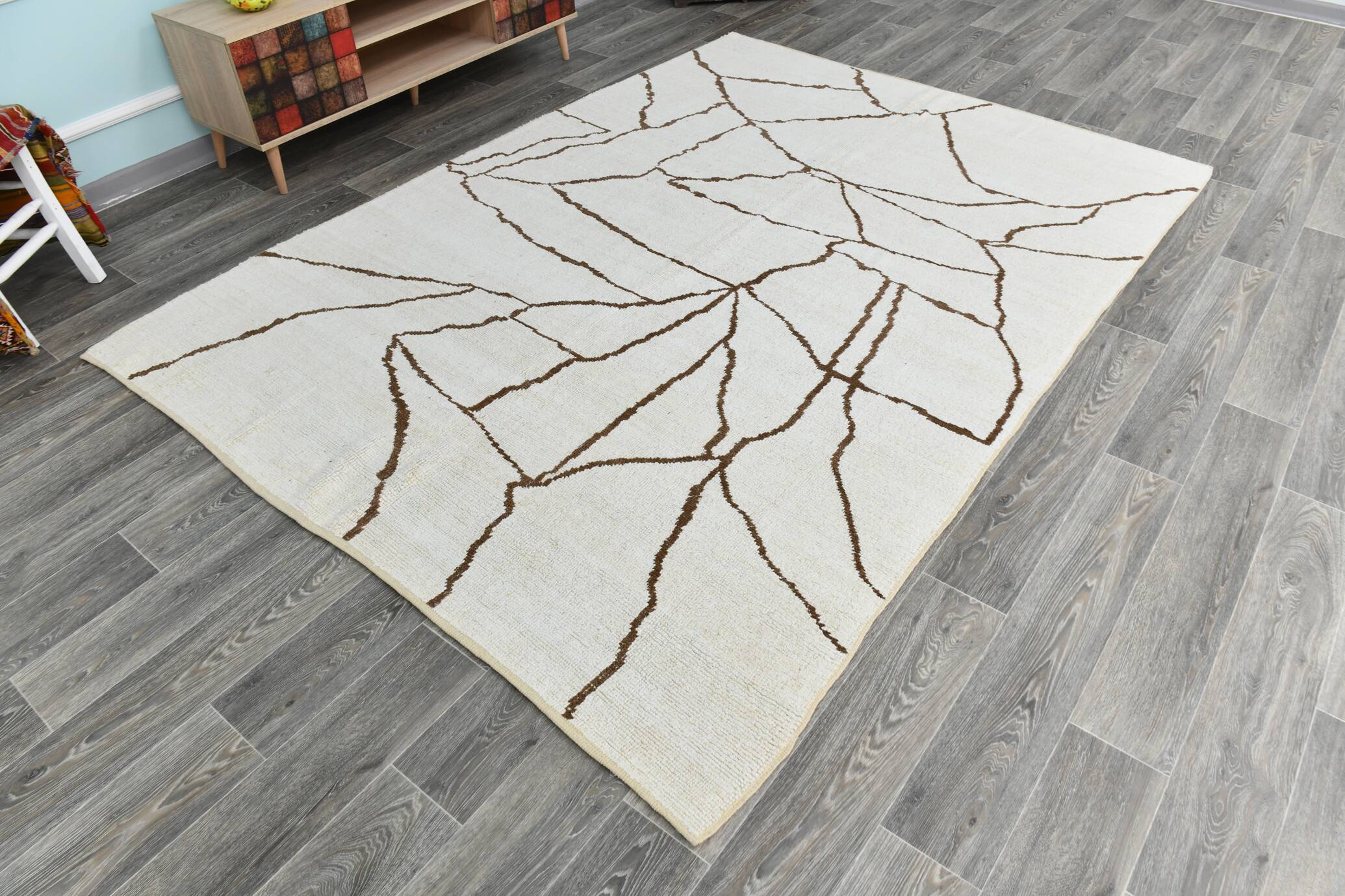 6x9 Super Soft Contemporary Vintage Kilim Rug, 198x269Cm