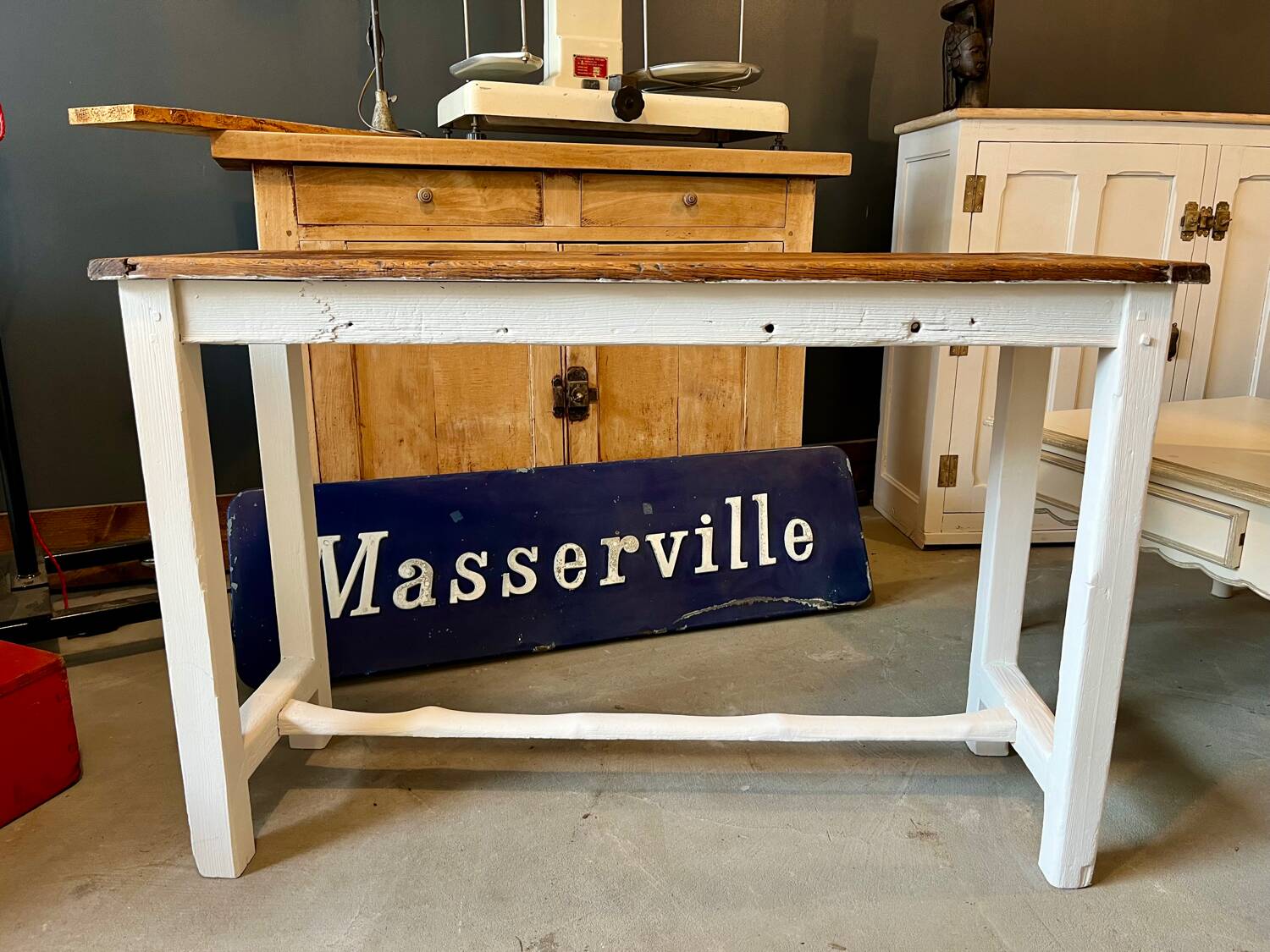 Restored wooden console