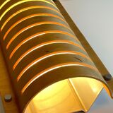 Vintage ikea bent wood and steel wall light