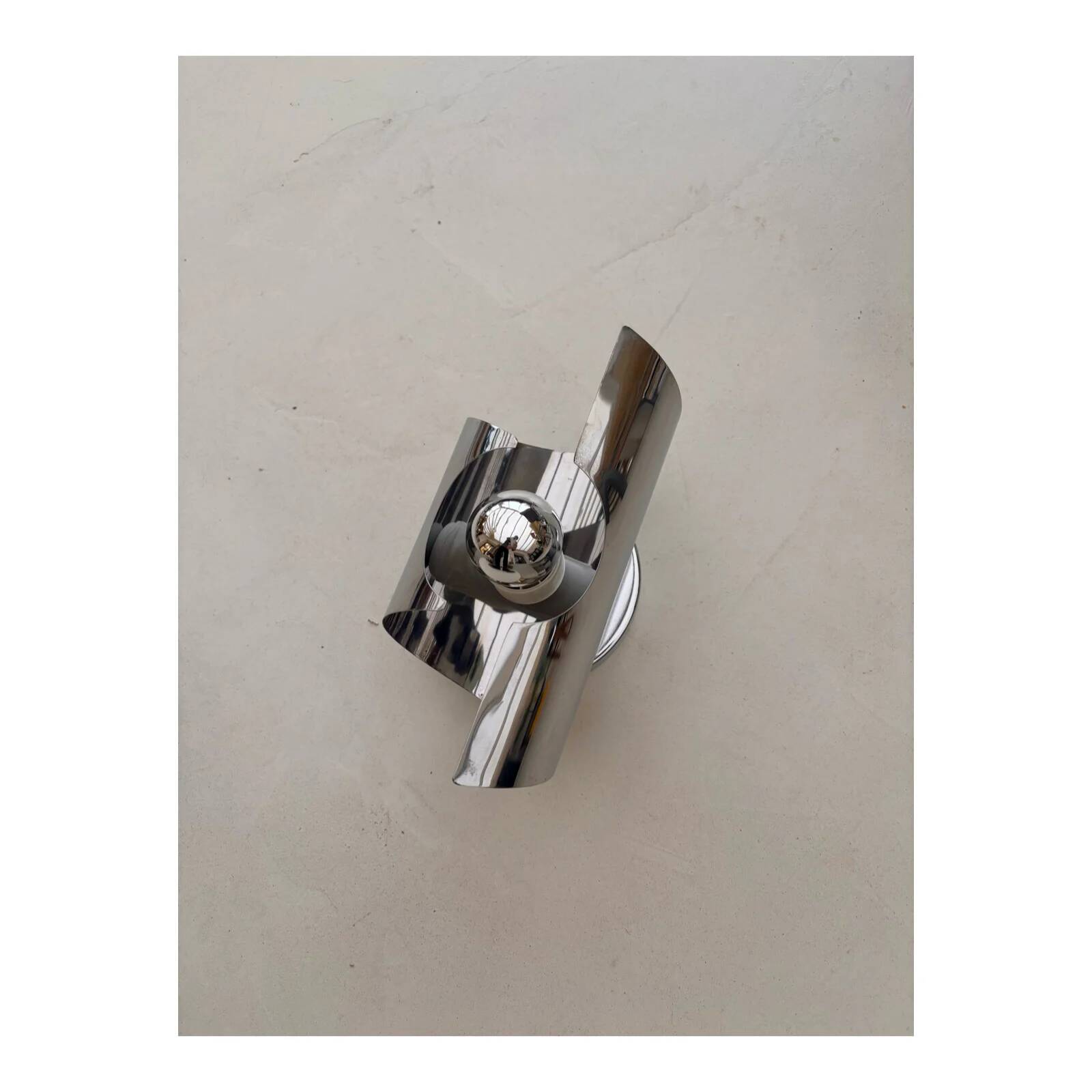 Vintage stainless steel wall light