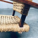 Rope Lounge Chair by Adrien Audoux & Frida Minet for Vibo Vesoul, France, 1940s