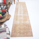 Pale brown turkish runner rug 301x76cm
